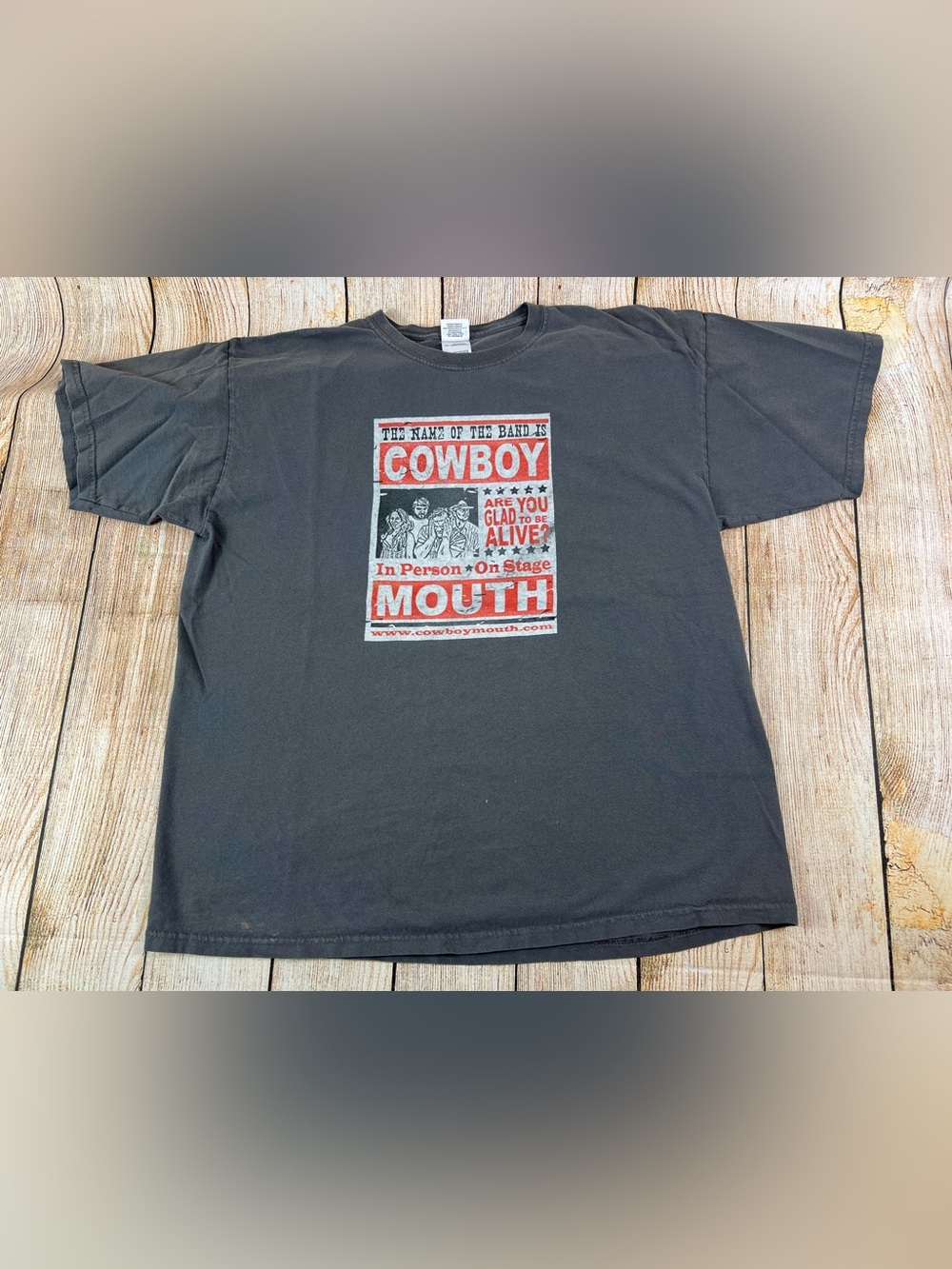 Cowboy Mouth Band Live T Shirt Grey Size XL